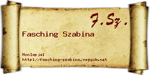 Fasching Szabina névjegykártya